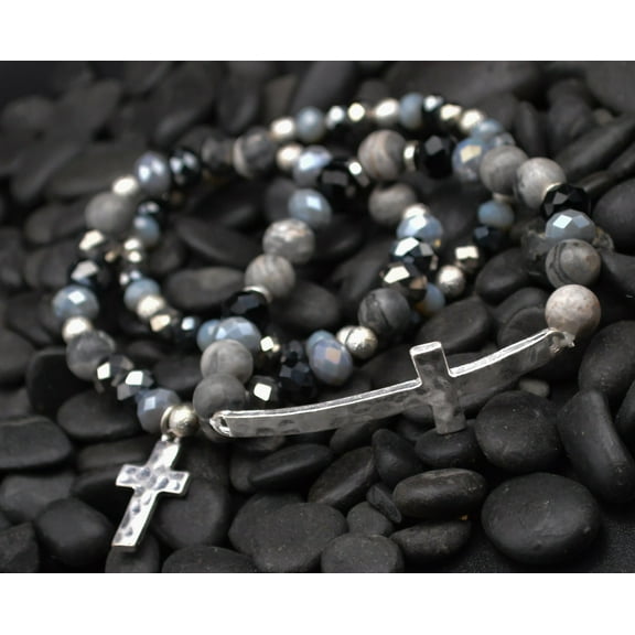 Eden Merry by James Lawrence 390192 Bracelet - Eden Merry - Three Strand - Cross