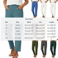 thumbnail image 4 of Cropped Pants Women Elastic Waist, Straight Leg Casual ankle length Trousers with Pockets for Everyday Summer travel Black XL, 4 of 6