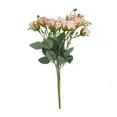 thumbnail image 6 of Efavormart 2 Pack | 12" Blush / Rose Gold Artificial Open Rose Flower Bouquets, Small Faux Floral Arrangements, 6 of 11