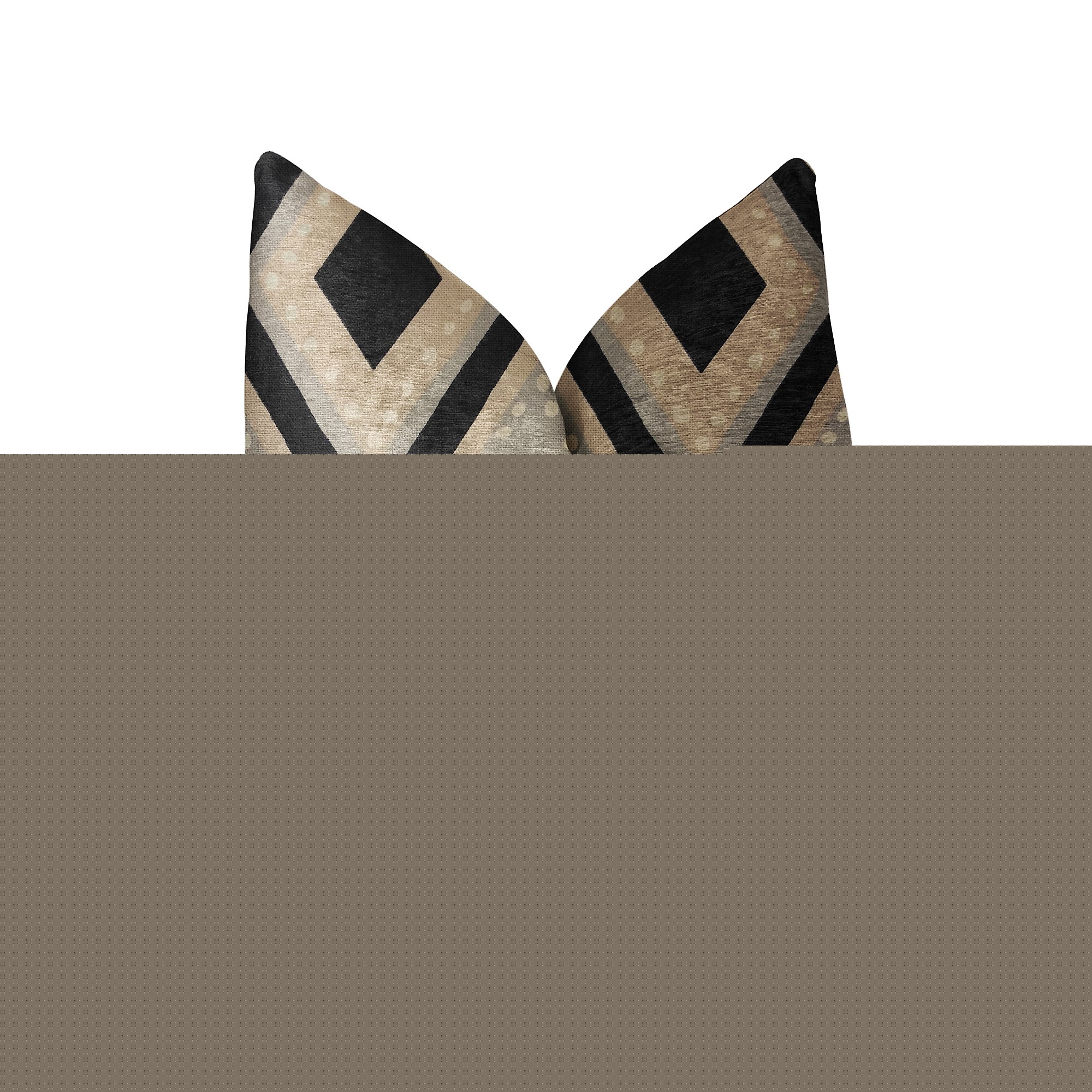 thumbnail image 1 of Plutus Jager Dotz Cojínde lujo azul y beige - Doble cara 16 "x 16" Plutus PBRA2220-1616-DP, 1 of 2