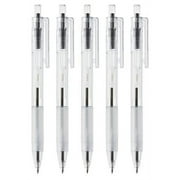 Muji Polycarbonate Clear Ball Point Gel Pen Black 0.7mm 5pcs Made in Japan