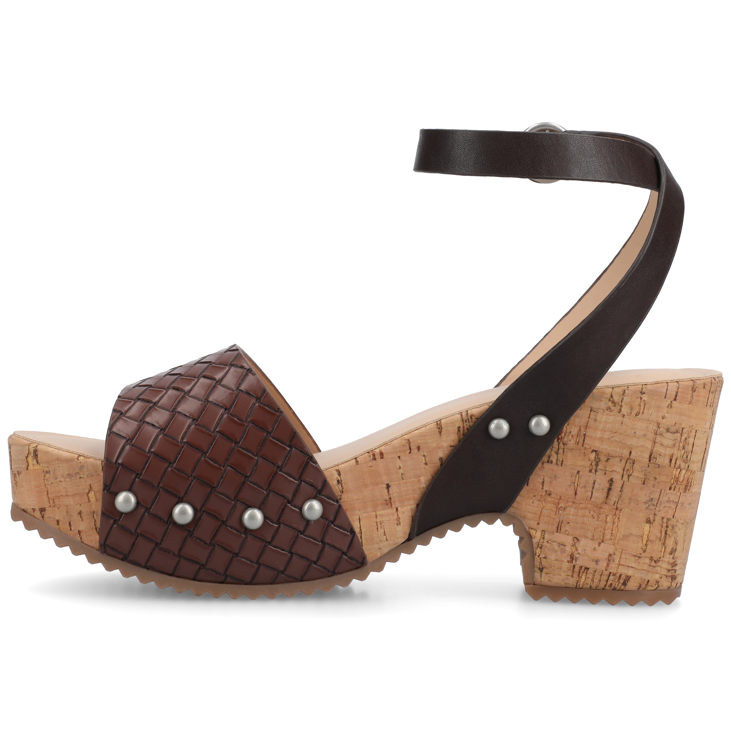 Journee Women's Vanessa Open Toe Platform Clog Heels