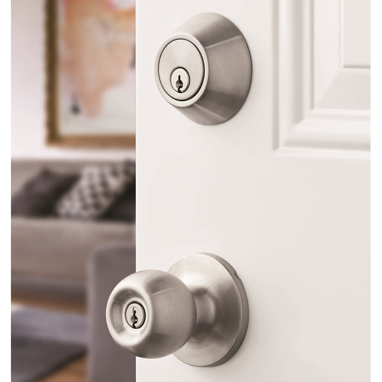 Hyper Tough Keyed Entry Doorknob and Deadbolt Combo Twin Pack in