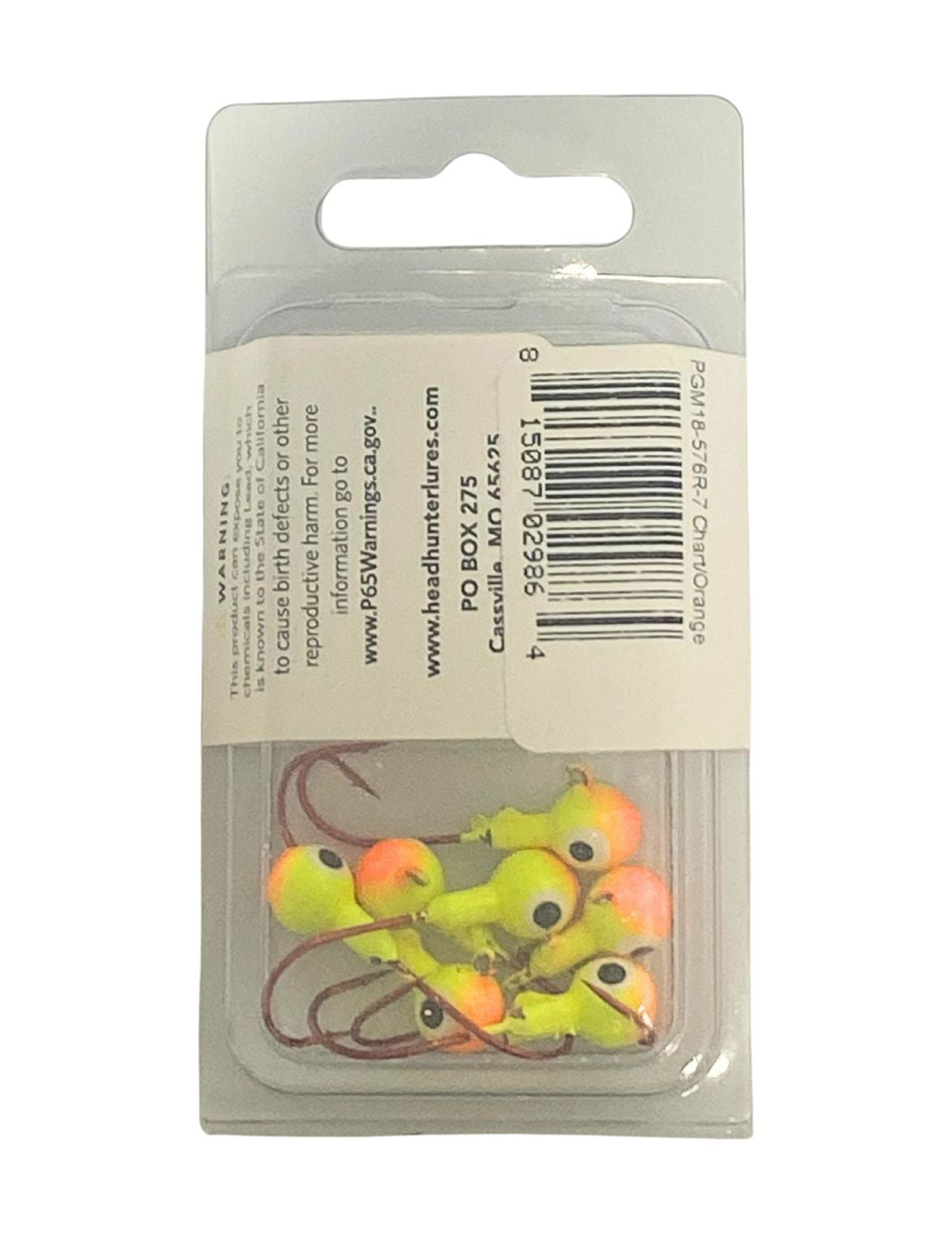 Headhunter Lures, Jig Head with Colored Hook, 1.8oz