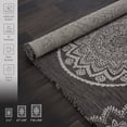 thumbnail image 6 of ZXNYH Outdoor Rug - Modern Area Rugs for Indoor and Outdoor patios, Kitchen and Hallway mats - Washable Outside Carpet (5x7, Bordered - Beige/White), 6 of 8