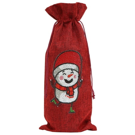 

hoksml Christmas Clearance Deals Christmas Decorations Christmas DIY Diamond Drawing Wine Bag Wine Bottle Set Table Painting Decoration House Decoration Supplies