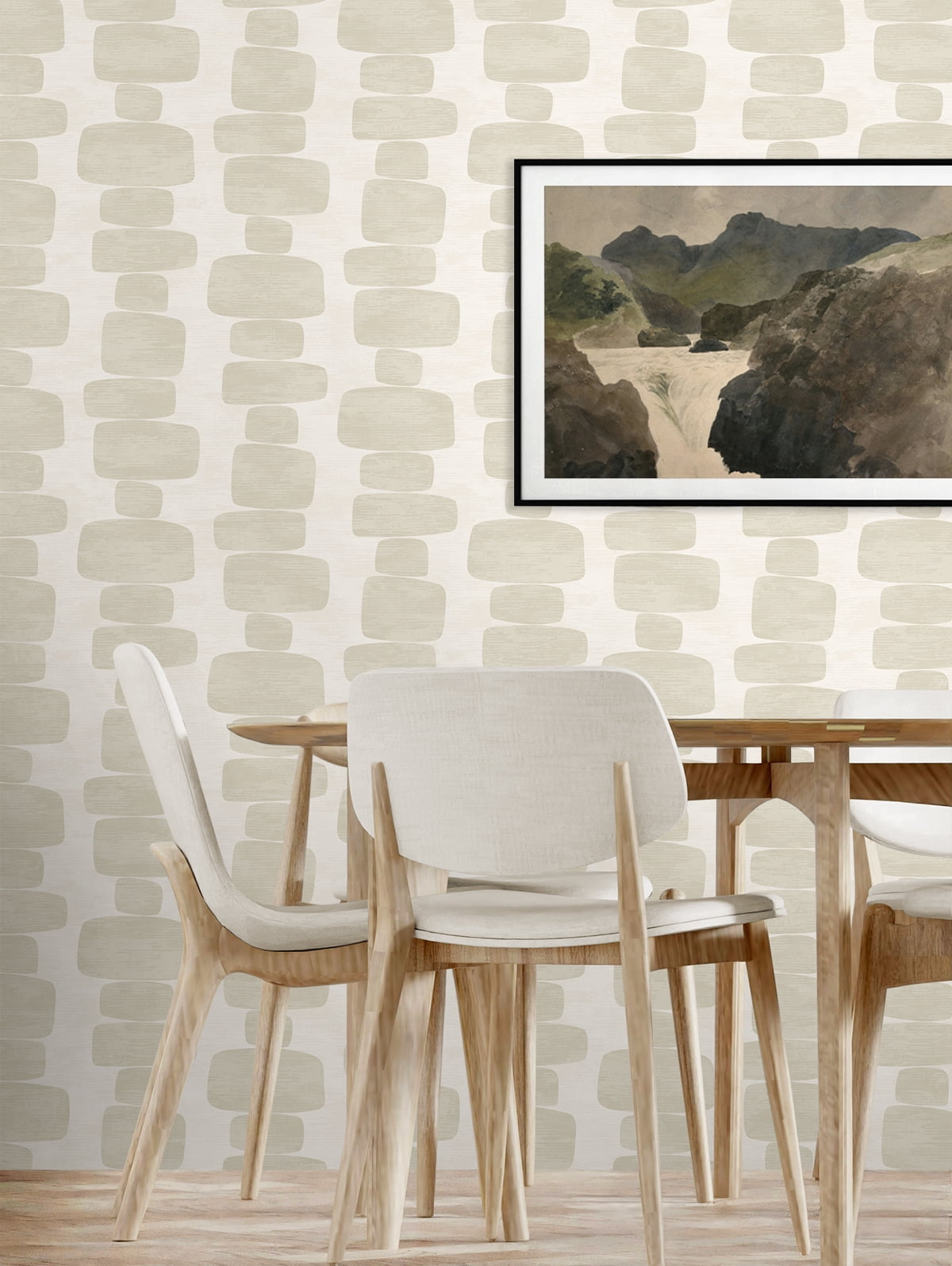 Stacy Garcia Home Beige Stripe Block Geometric Peel and Stick Wallpaper - 20.5 in. W. x 18 ft. L. Roll