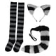 thumbnail image 2 of Conjunto de disfraz de gato, calcetines de gatito, diadema, pinza para el pelo de animal, disfraz de cosplay, orejas y cola Gris oscuro, 2 of 9