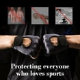 thumbnail image 6 of QISIWOLE Ventilated Weight Lifting Workout Gloves, Padded Breathable Mesh Half Finger Workout Gloves for Men and Women Gym Fitness, Cross Training, Hand Support & Weightlifting, 6 of 7