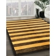 thumbnail image 3 of Ahgly Company Machine Washable Indoor Square Abstract Red Brown Area Rugs, 3' Square, 3 of 7