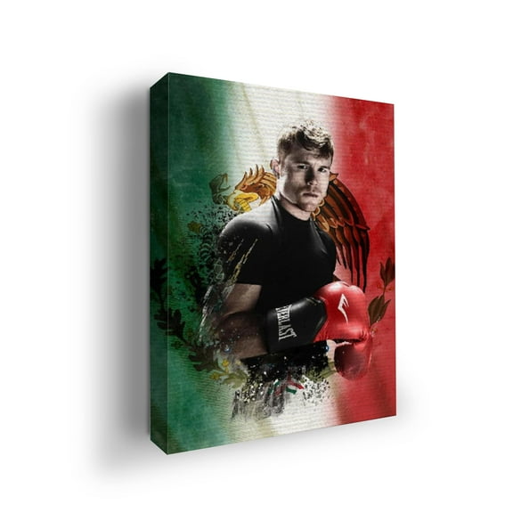 Canelo Alvarez Canvas Wall Art by DreamController- 12x16 inches Boxing Wall Decor | HD Printed & Wooden framed wall art | Modern Wall Decor for Gift | Kids Room Decor | Made in USA