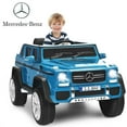 thumbnail image 1 of Gymax 12V Licensed Mercedes-Benz Kids Ride On Car RC Motorized Vehicles w/ Trunk Navy, 1 of 10