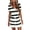 Black, variant on Womens Short Sleeves Dress Summer Causal Striped Dresses for Women Drawstring Waist Sundresses with Pockets S-3XL