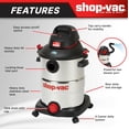 thumbnail image 5 of Shop-Vac 12 Gallon 5.5 Peak HP Stainless Steel Wet Dry Vacuum 5989505, 5 of 14