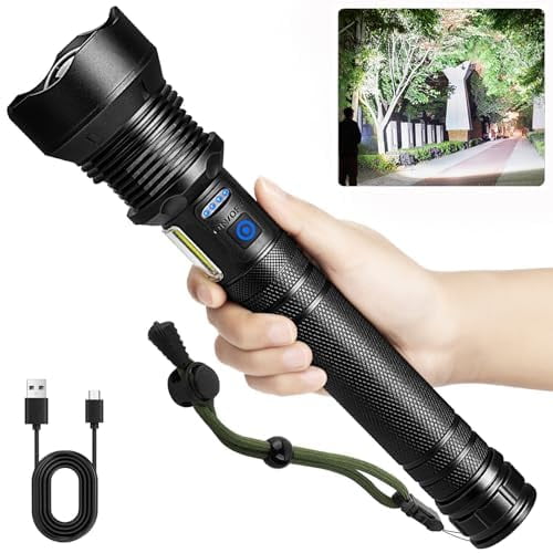 Linterna Cinlinso de alta luminosidad, 99.000 lm, recargable, IPX6