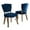 Navy Blue/Natural, variant on GDF Studio Colosseum Contemporary Tufted Dining Chairs, Set of 2, Charcoal Velvet and Dark Oak