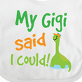 thumbnail image 4 of Inktastic My Gigi Said I Could Grandson Dinosaur Boys Baby Bib, 4 of 4