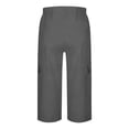 thumbnail image 7 of Lumtrix Cargo Capris For Women 2026 Summer Beach Casual Loose Capri Pants High Waisted Button Cropped Pant With Pockets Dark Gray S, 7 of 7