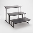 thumbnail image 2 of American Metalcraft ISP18 Rectangular Three-Tier Stand, Fixed, Black, 2 of 4