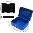 thumbnail image 4 of Locking Medium Steel Cash Box with Money Tray,Lock Box, 4 of 6