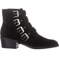 thumbnail image 4 of Womens Dolce Vita Tallon Multi Buckle Ankle Boots, Black Suede, 4 of 5