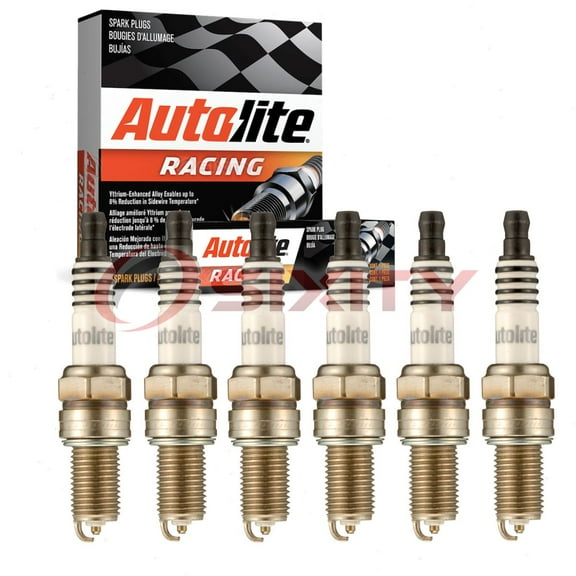 6 pc Autolite AR4152 Racing Spark Plugs for A5YC DP9EA Ignition Wire Secondary