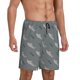 thumbnail image 2 of Balery Cute Shark Pantalones cortos de pijama de punto de algodón para hombre con cinturilla y bolsillos-Large, 2 of 6