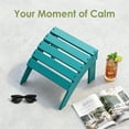 thumbnail image 5 of Folding Adirondack Ottoman HDPE Outdoor Adirondack Chair Footrest for Outside Indoor,19.7in W,Aqua, 5 of 7