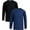 Black/Blue, variant on Quad Seven Boy's Thermal Top - 2 Pack Waffle Knit Crewneck Pullover Long Sleeve Shirts for Boys 8-18