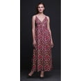 thumbnail image 2 of Bimba Robe Longue Maxi à Bretelles Spaghetti Ajustables à Imprimé Floral, Tenue de Plage d'Été - Moyen, 2 of 5