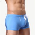 thumbnail image 4 of JIAHONG Mens Breathable Swim Trunks Pants Swimwear Shorts Slim Wear Swimsuit Briefs, Sky Blue, 4 of 4