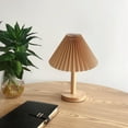thumbnail image 1 of Round Pleated Lampshade Table Ceiling Light Shade Floor Lamp Cloth Bedroom Brown, 1 of 7