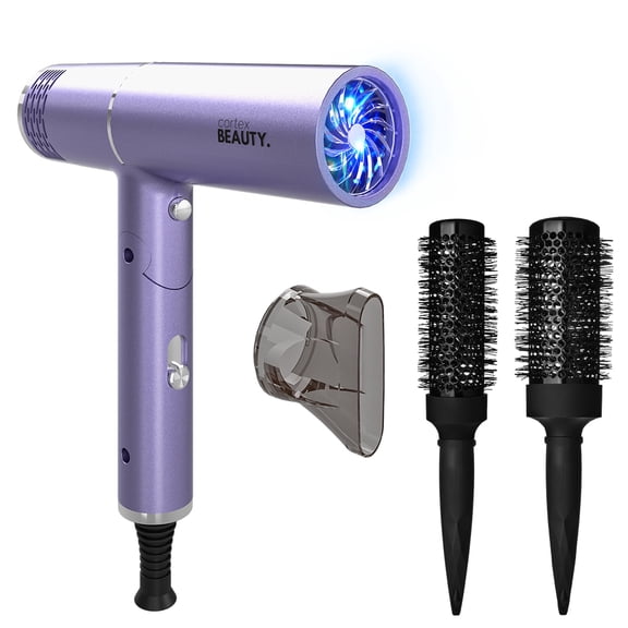 AirFold - Ionic Foldable Dryer   Blowout Brush Set with 2 Detachable Heads