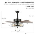 thumbnail image 6 of 52" 5-Light Industrial Caged Ceiling Fan with 5 Reversible Blades 2 Pull Chains, 6 of 12