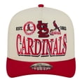 thumbnail image 2 of Men's New Era Cream St. Louis Cardinals Throwback Tri-Hit A-Frame 9FIFTY Adjustable Hat, 2 of 7