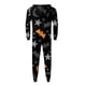thumbnail image 4 of Family Halloween Pjs Matching Sets Halloween Print Long Sleeve Zippered One Piece Pajama Hooded Jumpsuit Winter Halloween Pjs Family Set, 4 of 4