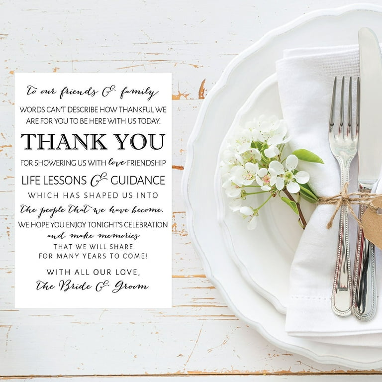Dinner place setting clearance cards