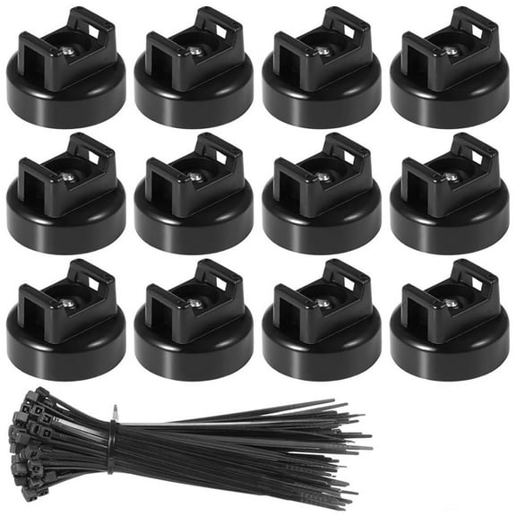 Magnetic Zip Tie Mount Kit, Heavy Duty Magnetic Zip Tie Holders, with Strong Magnetic Wire Mount Base, Universal Cable Tie Buckle, Multipurpose Cord Organizer for Home & Workshop