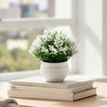 thumbnail image 3 of 2 Pcs Mini Artificial Plant, Non-Fading Potted Fake Plants with Planter Pot Decorative Photo Props Plastic Desktop Decorative Faux Plant for Home Desk Room Decoration, 3 of 5