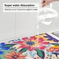 thumbnail image 6 of Microfiber Dish Drying Mat, Romantic Flower Plants Dish Drying Pad Mats for Kitchen Counter Dishes Rack Pad, 18 x 24 inches, 6 of 9