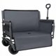thumbnail image 4 of Carro de vagón plegable convertible 3 en 1 con asiento de banco y almacenamiento - vagón de utilidad pesado de 500 libras, ruedas todo terreno de 180L de capacidad para acampar, 4 of 5