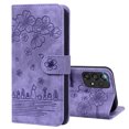 thumbnail image 6 of Allytech Embossed Leather Wallet Protective Cover for Samsung Galaxy A33 5G,Full Protection Magnetic Flip Kickstand Card Slots Purse Phone Case,Purple, 6 of 8