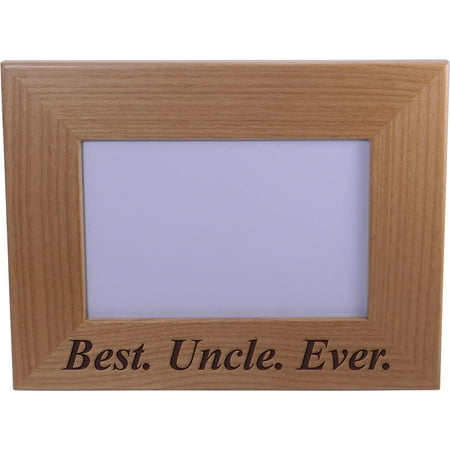 Best Uncle Ever - 4x6 Inch Wood Picture Frame - Great Gift for Birthday, or Christmas Gift for