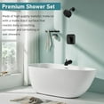 thumbnail image 7 of Genta Matte Black Shower Trim Kit Compatible with moen T2472EPBL Shower Trim Kit, Easy to Install, Featuring Single Function Shower Head and Shower Handle, Requires 2510 valve, 7 of 7