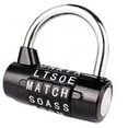 thumbnail image 1 of 5-Letter Combination Padlock Black, 1 of 4