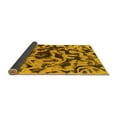 thumbnail image 2 of Ahgly Company Indoor Round Abstract Yellow Modern Area Rugs, 4' Round, 2 of 4