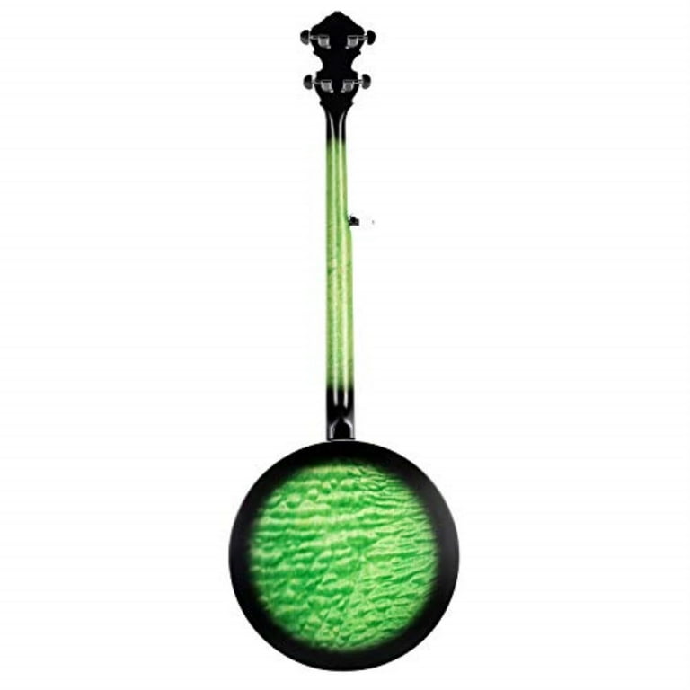 Ortega OBJE400TBL Falcon 5 String Acoustic Electric Banjo Trans Green