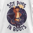 thumbnail image 2 of Girl's Puss in Boots: The Last Wish Soy Puss in Boots Graphic Tee White Small, 2 of 4