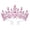 Pink, variant on Callipe Bridal Crown Tiara Princess Queen Fairy Bridal Headpiece Wedding Crown Alloy Rhinestone Birthday Party Prom Gift