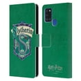 thumbnail image 1 of Head Case Designs Officially Licensed Harry Potter Sorcerer's Stone I Slytherin Crest Leather Book Wallet Case Cover Compatible with Samsung Samsung Galaxy A21s (2020), 1 of 6